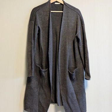 Cardigan in maglia grigio