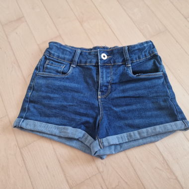 Short in denim blu