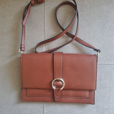 Brown Shoulder Bag in Leather
