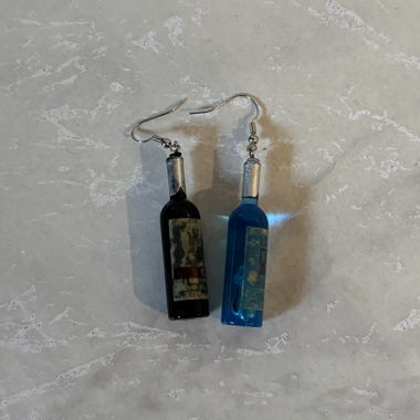 Orecchini a bottiglia di vino