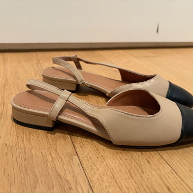 Flat size 39 tan shoes