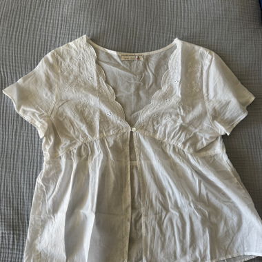 White embroidered blouse