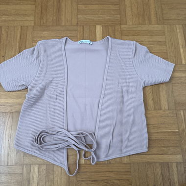 Cardigan en maille Zara avec ruban à nouer