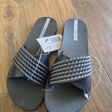 Black Woven Sandals
