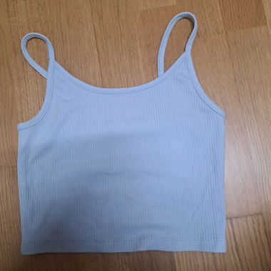 Top corto blu