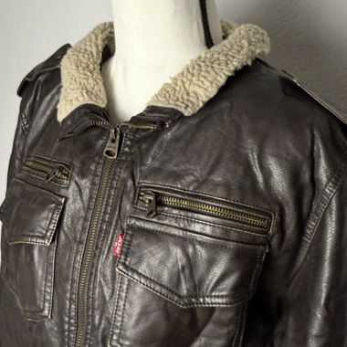 Vintage Levis Leder-Bomberjacke