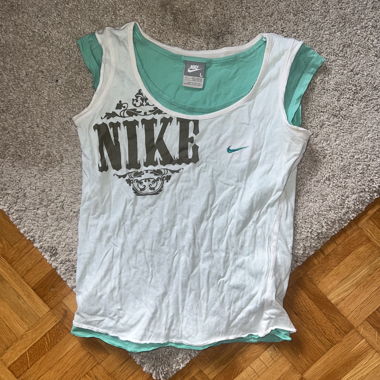 Top sans manches Nike blanc menthe