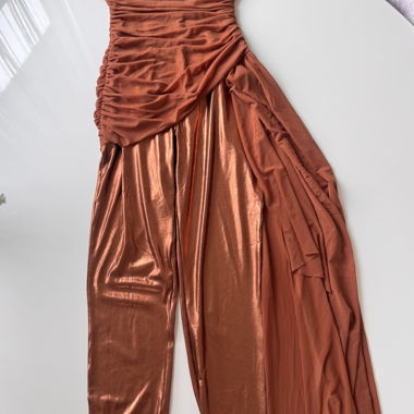 Orange Bustier Jumpsuit