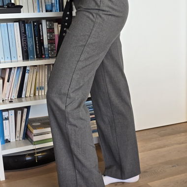 Pantalon en tissu gris