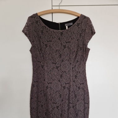 elegantes Spitzenkleid von S. Oliver in taupe