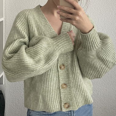 Strickpullover grün