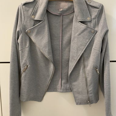 Giacca biker grigia