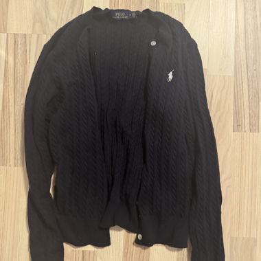 Cardigan in maglia nero Polo Ralph Lauren