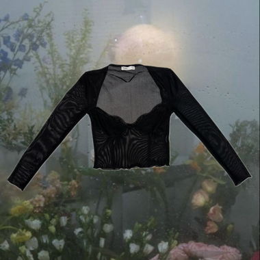 Mesh Top Dark Coquette Vibes