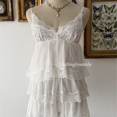 Tutu White Fairy Babydoll Grösse S