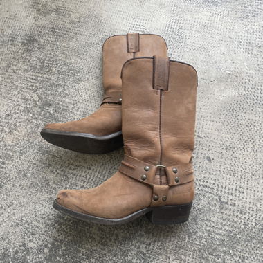 brown Biker Boots 