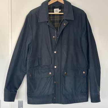 Giacca field Hudson navy cerata Flint and Tinder