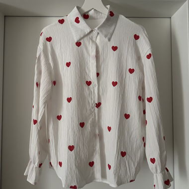 White Heart Blouse