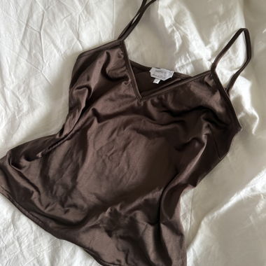 satin tank top