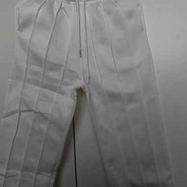 white jogging trousers