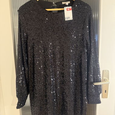 Robe noire à paillettes H&M