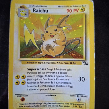 Raichu Holo Pokémon-Karte (Italienisch)