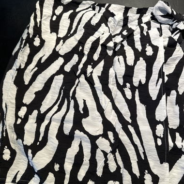 Wrap mini skirt with zebra pattern