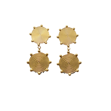 Elegante, goldene ethnische Ohrringe Neu