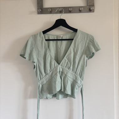 Haut portefeuille vert menthe