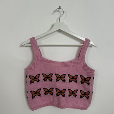 Levi's Strick-Crop-Top ohne Ärmel