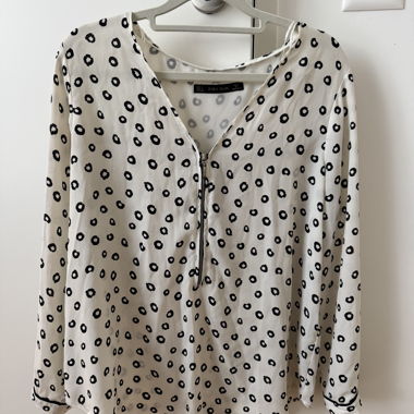 Blusa Zara Basic con stampa