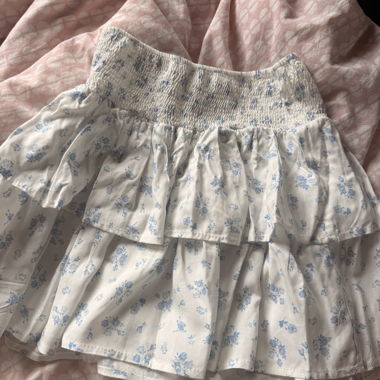 Subdued floral skirt