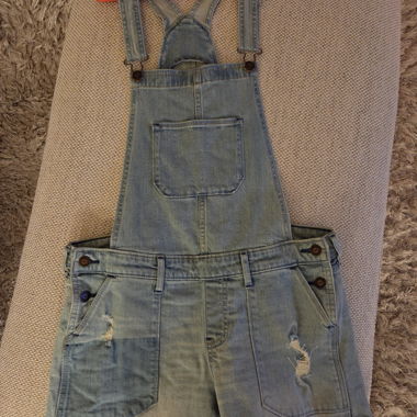Salopette corta in jeans Hollister
