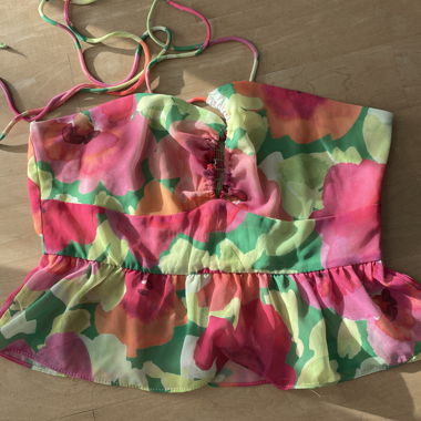 Bershka Colorful Crop Top