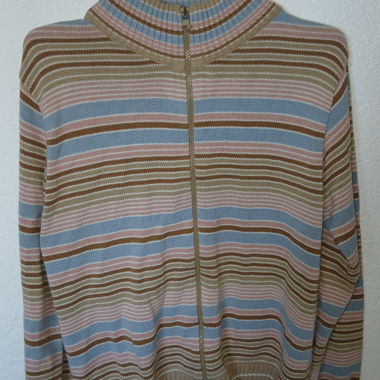 Striped long-sleeve zip jacket 