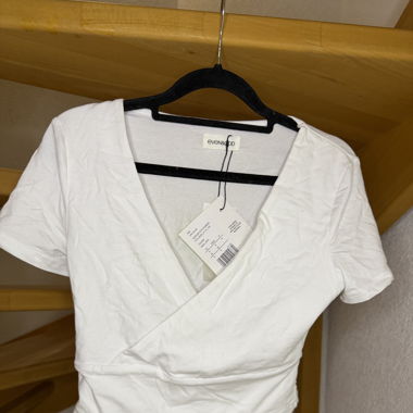 CROP TOP BLANC CACHE CŒUR 