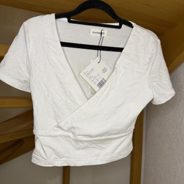 CROP TOP BLANC CACHE CŒUR 