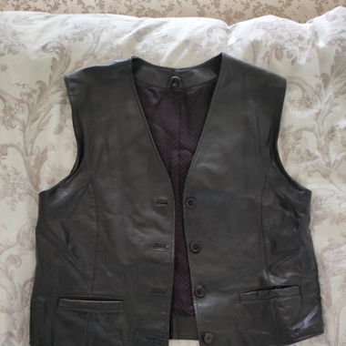 Leather vest unisex