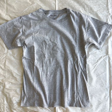 Tee Champion in maglia spessa ricamata grigio argento