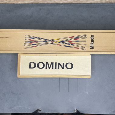 Set Giochi in Legno – Mikado/Domino – Ideale per Viaggio