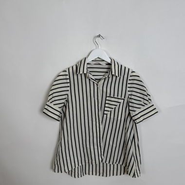 Chemise Zara à rayures à manches courtes