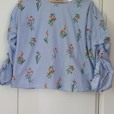 Striped floral shirt