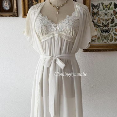 Set peignoir in chiffon da sposa Inbloom taglia M