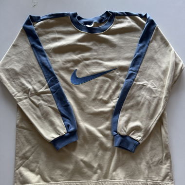 Rare Nike Pullover Creme/Babyblau, Size S