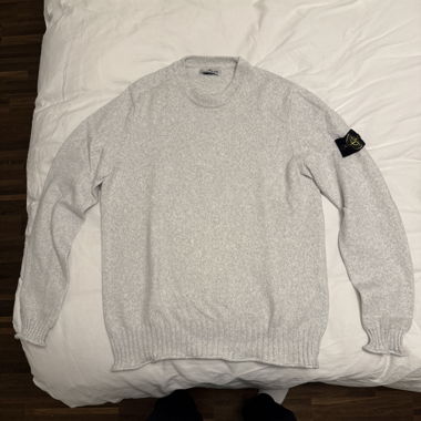 Pull Stone Island gris clair