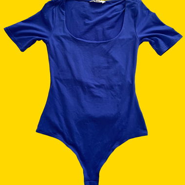 Body blu maniche corte