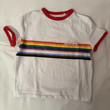 T-shirt Clockhouse Love, taglia XL veste come M
