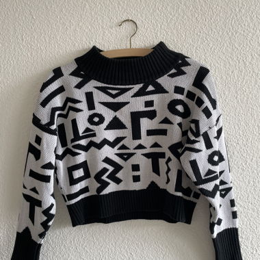 Gemusterter Strickpullover