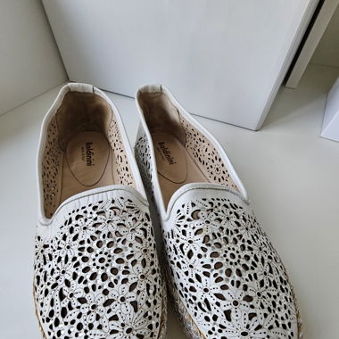 BALDININI White Leather Women's Shoes 