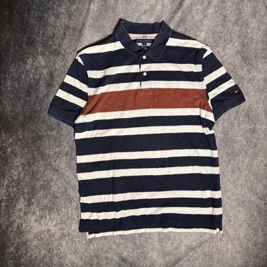Tommy Hilfiger Polo – Blau-weiss – Grösse XL